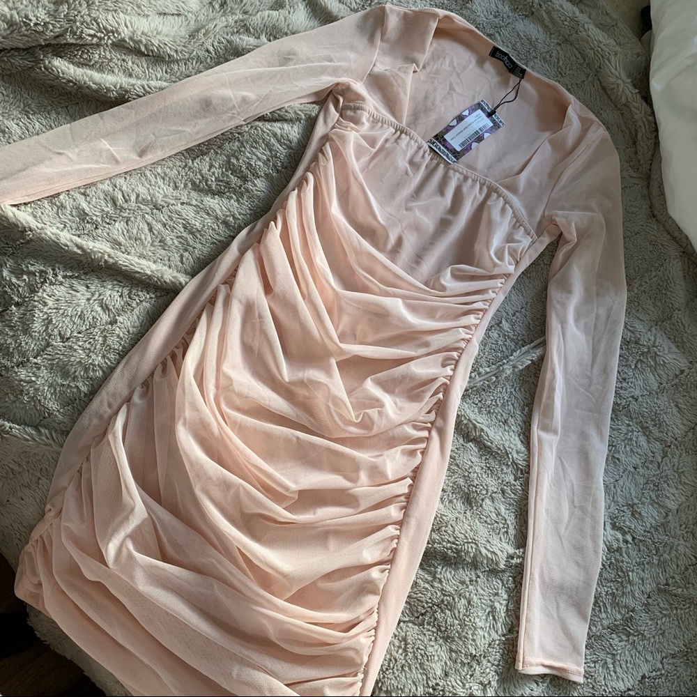 BOOHOO Ruched Mini-Dress
